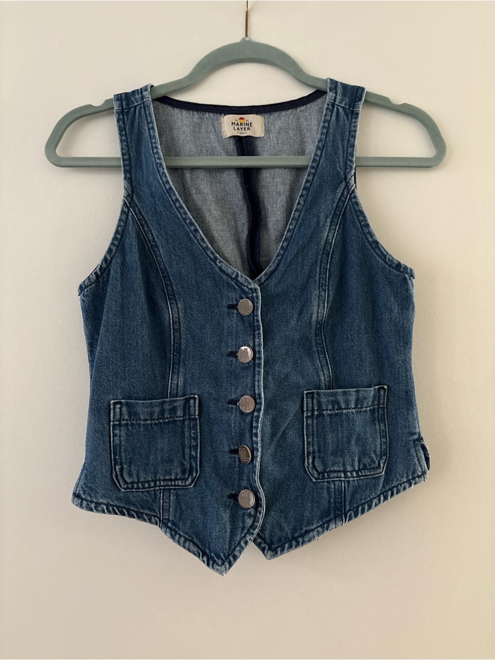 Marina Layer Daisy Denim Vest